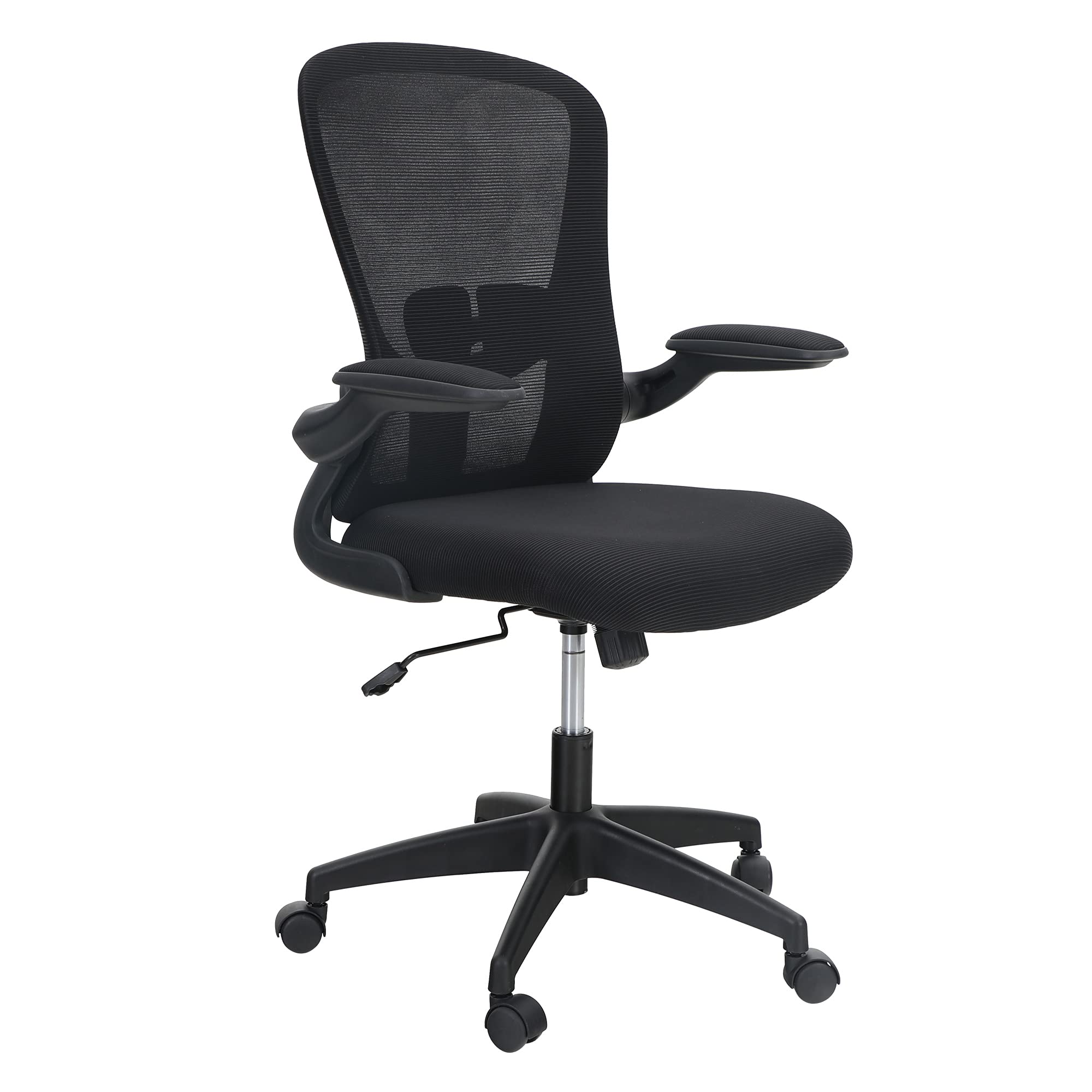 Ergonomic Mesh Office Chair with Adjustable Lumbar Support & Flip-Up Armrests - High Back Executive Swivel Chair for Home Office & Workspace | Comfortable Computer Desk Chair for Long Work Hours