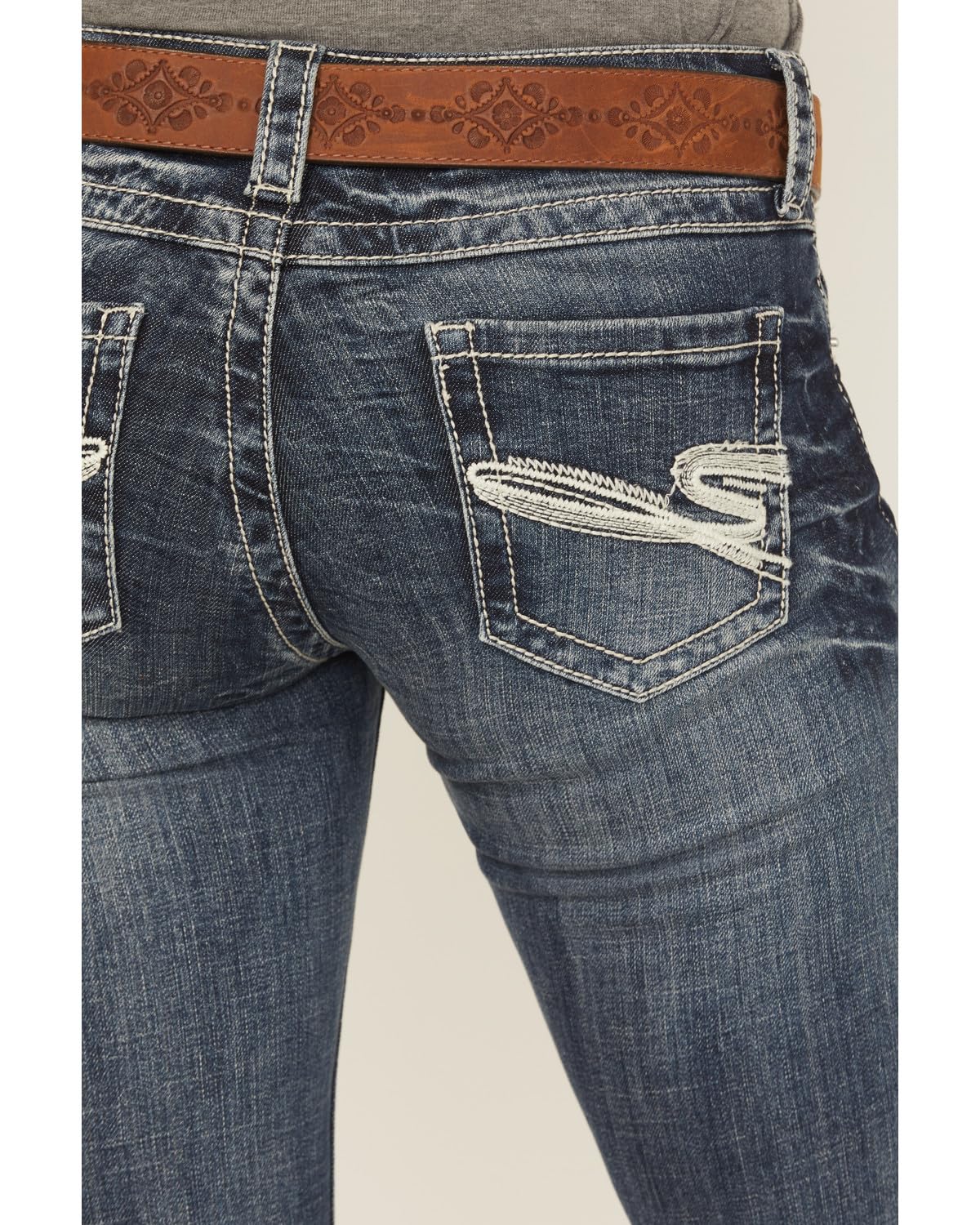 816 Fit High Waist Stretch Denim Jeans for Women with White 