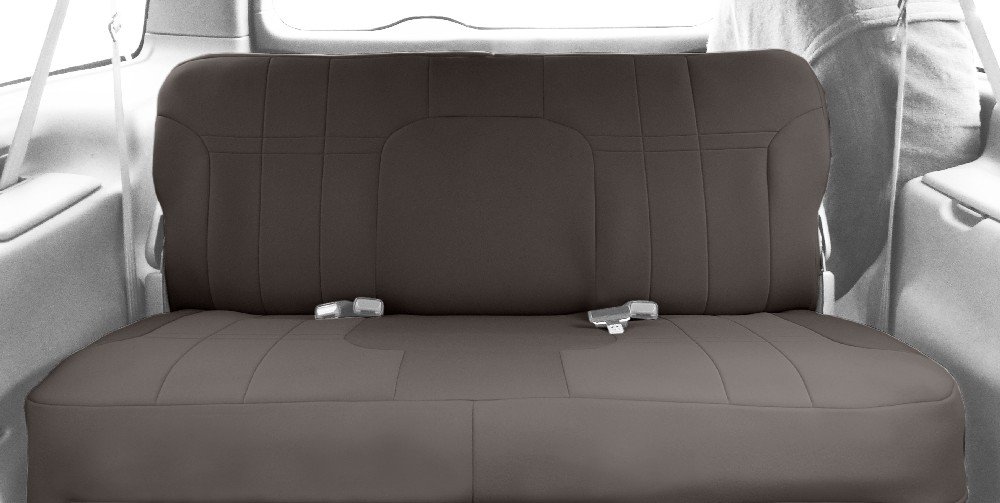 CalTrend Front Solid Bench Neoprene Seat Covers for 2005-2011 Toyota Tacoma - Charcoal Insert & Trim - Waterproof & Durable Protection for Trucks, SUVs, Off-Road Adventures