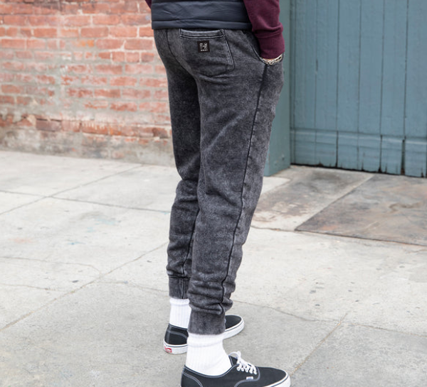 The Script Fleece Sweatpants for Men & Women - Soft Comfortable Joggers with Elastic Waistband - Black Mineral - Perfect for Lounge, Yoga & Casual Wear