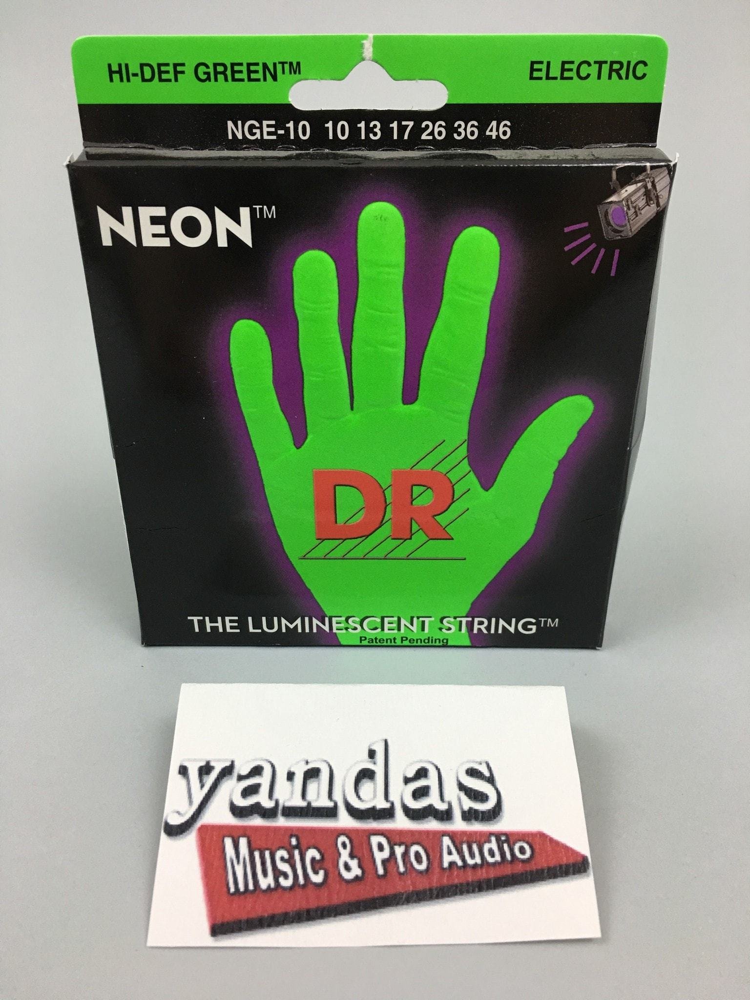 DR Strings Hi-Def NEON Green Coated Lite 7-String Electric Guitar Strings (9-52 Gauge) - Bright Colors for Stage Performance & Metal/Rock Music