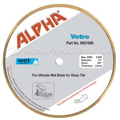 Alpha Vetro Premium Glass Tile Blade - Diamond Coated for Smooth Cutting - Perfect for Mosaic, Backsplash, and DIY Home Renovation Projects