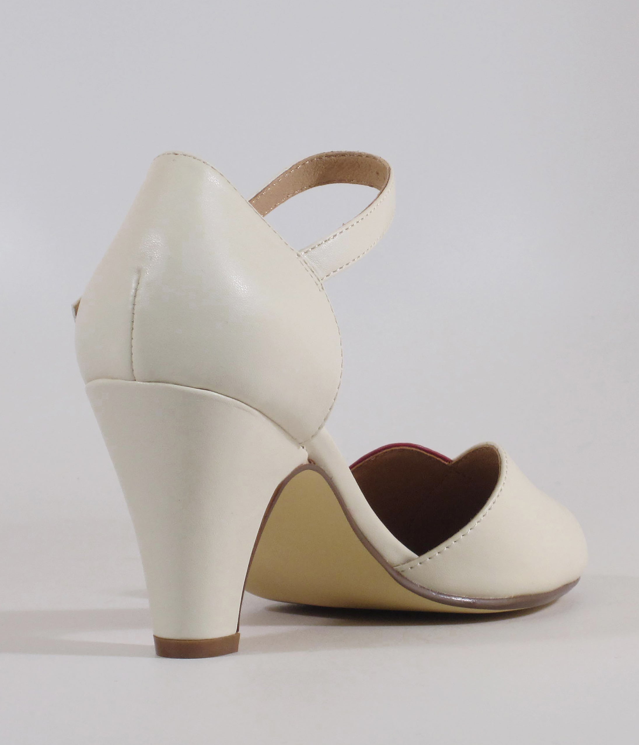 Chelsea Crew Red & Bone Lover Pumps - Women's Fashion High Heels for Party, Wedding & Evening Events