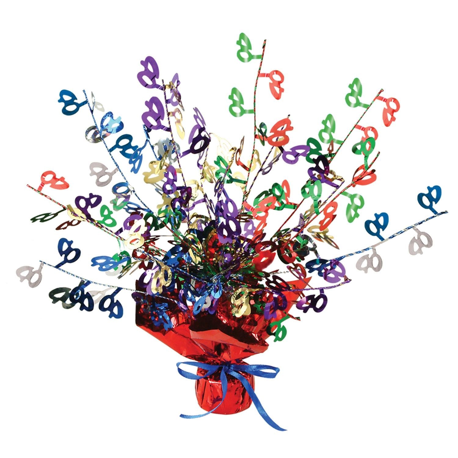 12 Pack Beistle 40th Birthday Party Centerpieces - Multi Color Decorations for Anniversary Celebrations, Table Decor, and Milestone Party Supplies