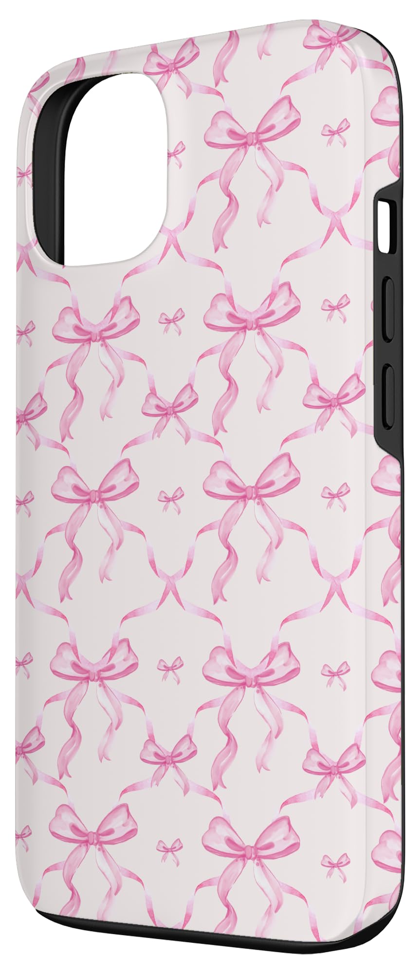 iPhone 13 Case with Pink Ribbons & Bows Watercolor Design - Slim Protective Cover for Women Girls | Perfect Gift for Birthday, Valentine's Day & Everyday Use