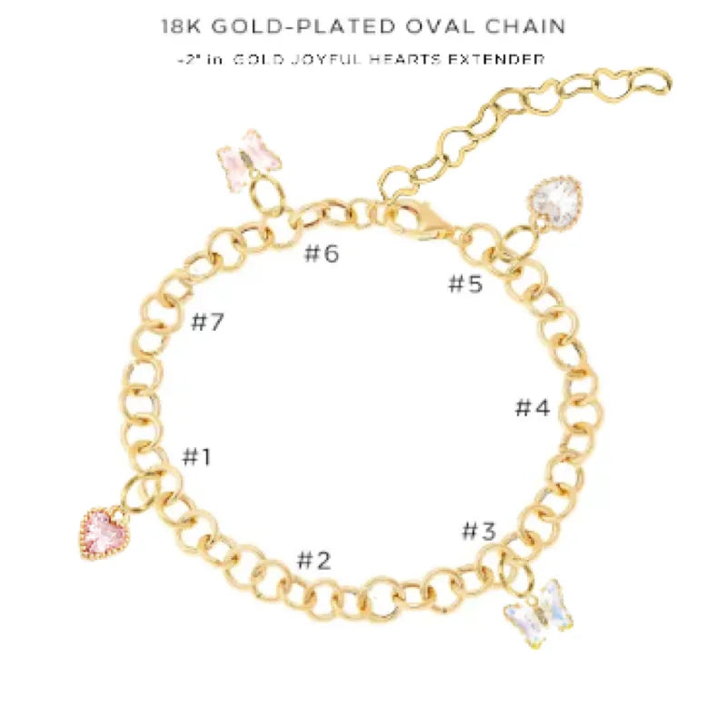 Charm Bracelet with Assorted Charms - Stylish Adjustable Bracelet for Women - Perfect Gift for Birthday, Anniversary & Everyday Wear