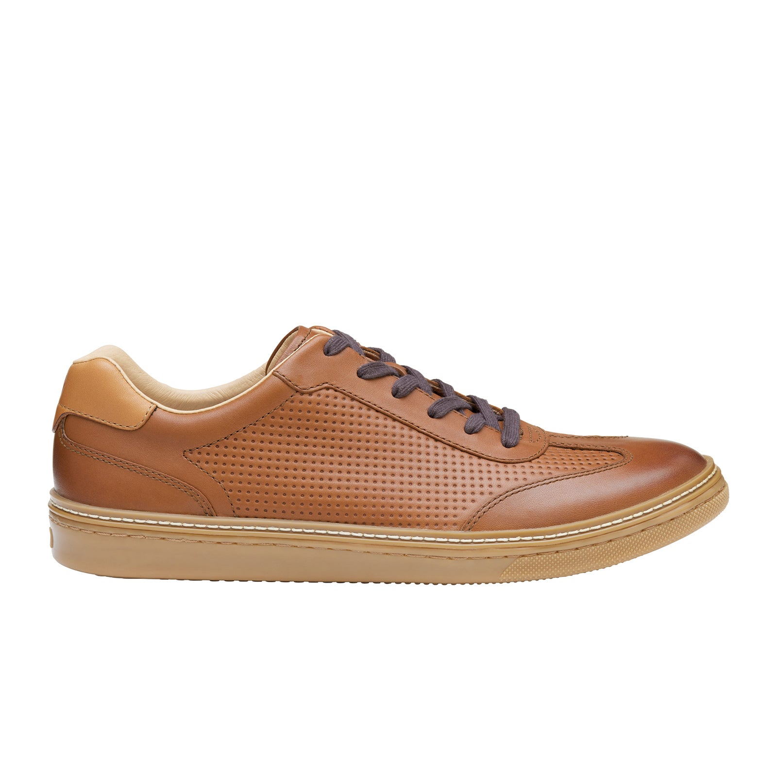 Johnston & Murphy Mcguffey T Toe Oxford Men's Dress Shoes - Tan Full Grain Leather for Business & Formal Occasions