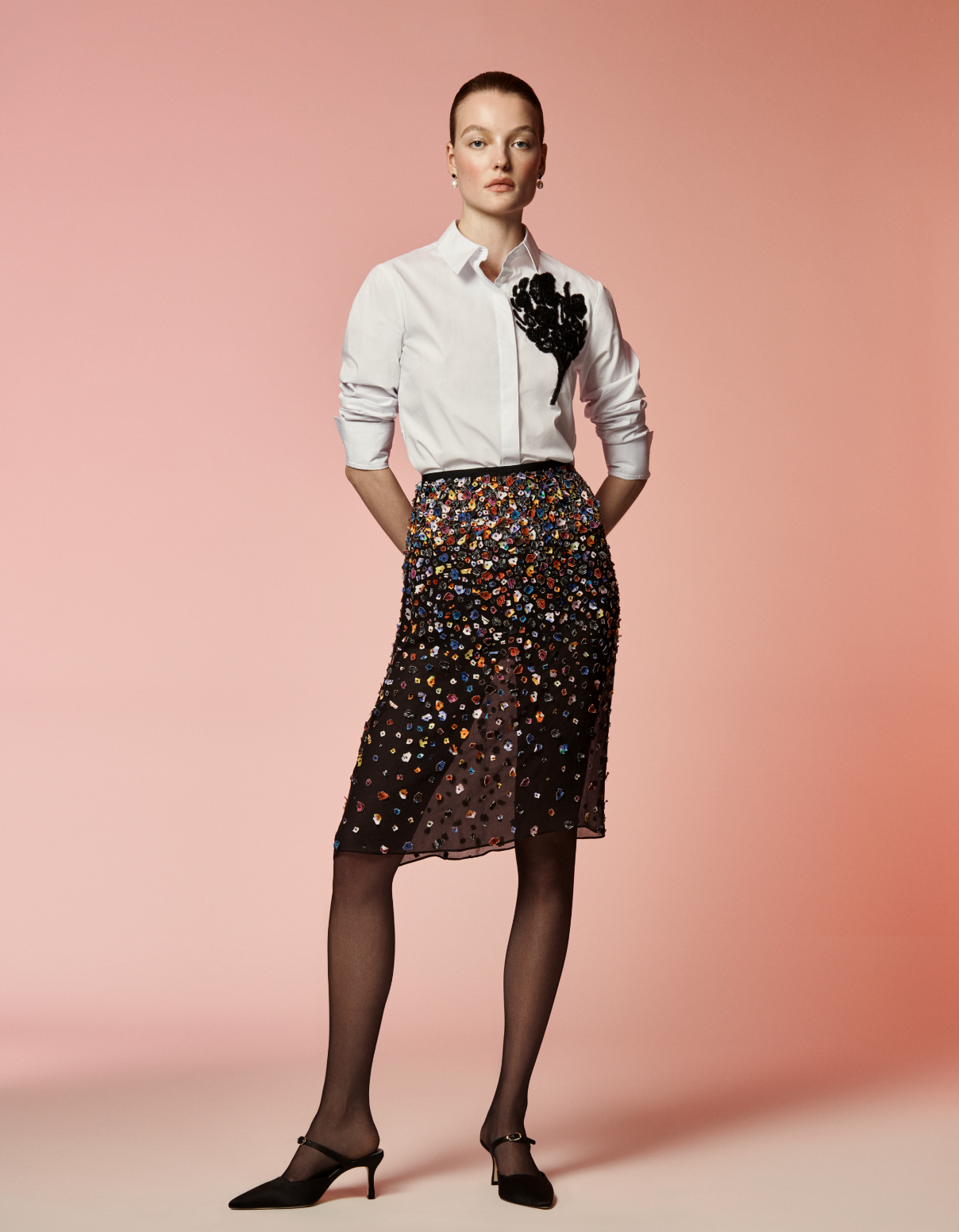 BW Embroidered Button-Down Shirt for Men & Women | Stylish Casual & Office Wear | Perfect for Work, Dates & Special Occasions