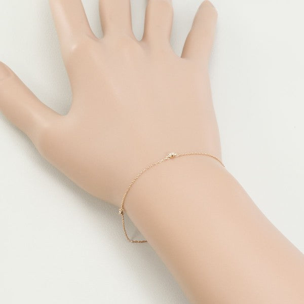 4℃ K10PG Diamond Bracelet - 18K Rose Gold Plated Elegant Jewelry for Women - Perfect for Weddings, Anniversaries & Special Occasions