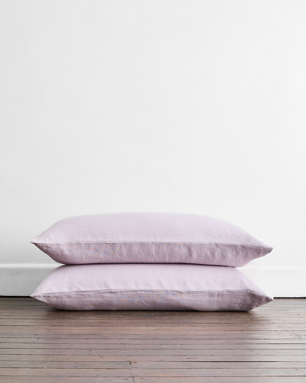 Premium 100% Flax Linen King Size Pillowcases Set of 2 - Soft & Breathable Lilac Bedding for Hot Sleepers - Perfect for Master Bedroom & Guest Room Luxury Decor
