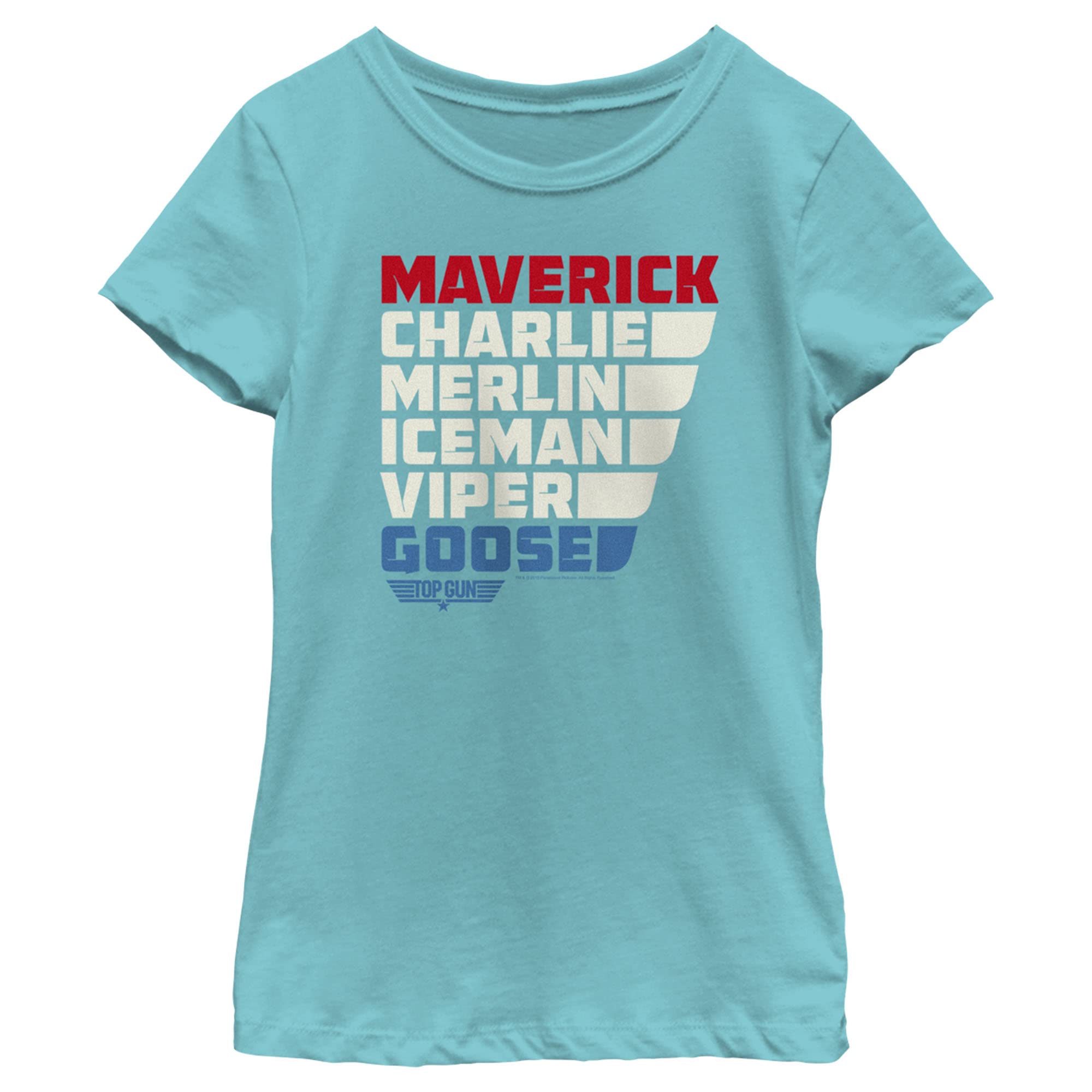 Top Gun Maverick Girls Graphic T-Shirt - Vintage Movie Character Stack Tee for Kids - Perfect for Casual Wear, Movie Nights & Fan Gifts