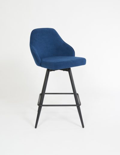 Modern Cobalt Blue Daphne Stool - Stylish Bar Stool for Kitchen Island, Dining Room & Home Decor - High-QPU Seating with Comfortable Design