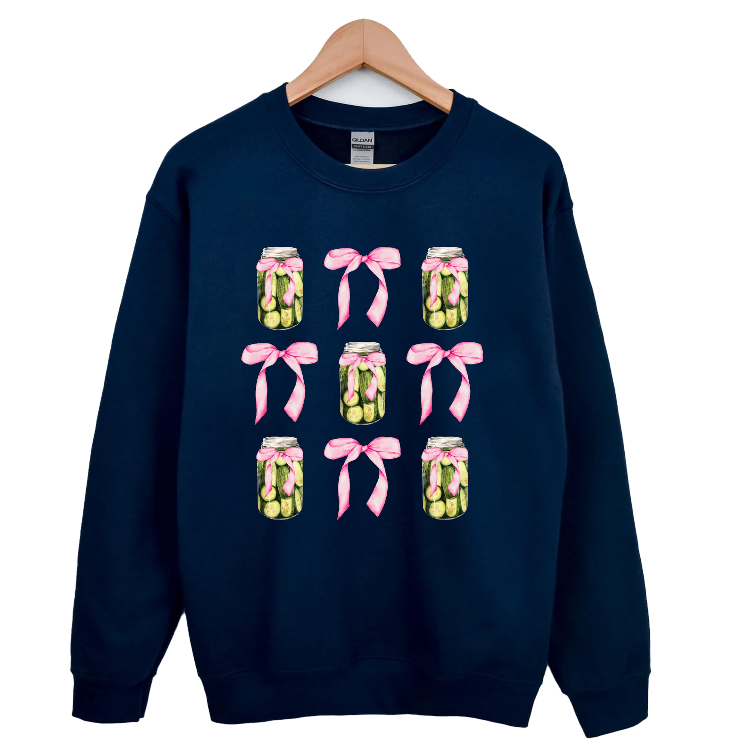 Coquette Aesthetic Pink Bow Sweater - Soft Ribbon Pickle Sweatshirt for Women | Cozy Casual Wear, Gift for Soft Girl Era, Trendy Outfit for Dates & Social Media (M, Pink)