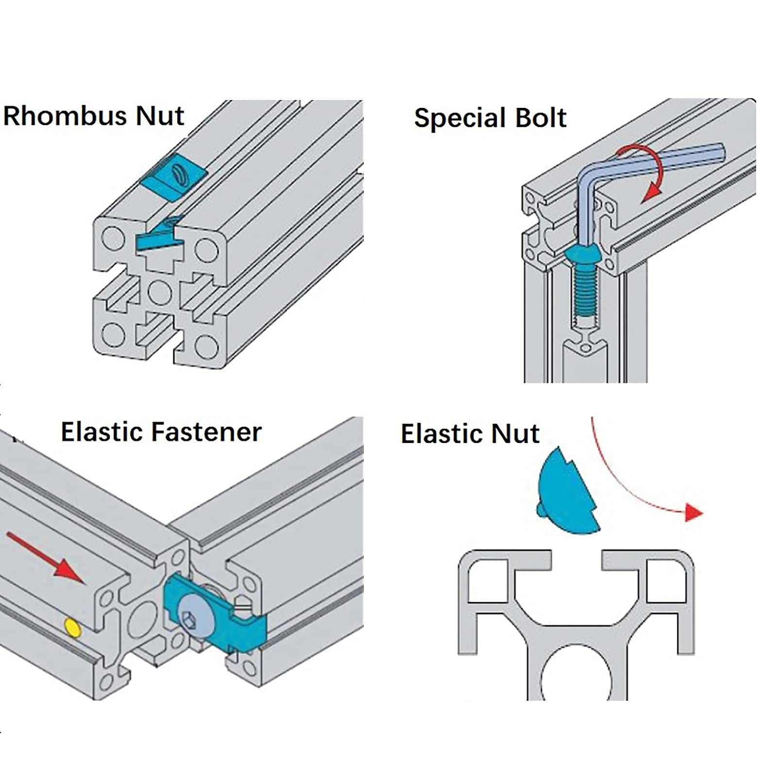 4040 T-Slot Aluminum Extrusion Profile - 28.35