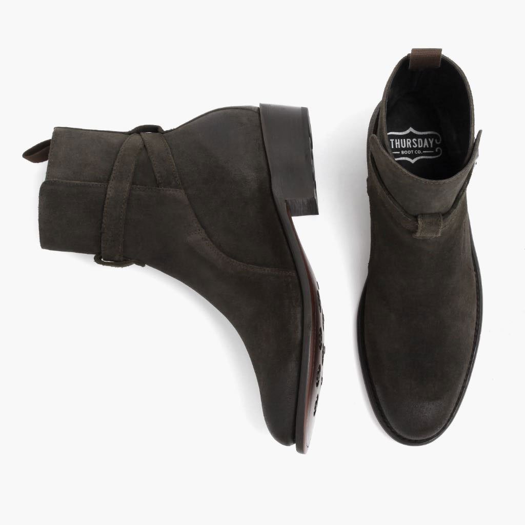 Rogue Dark Olive Suede Sneakers for Men - Comfortable Casual Shoes for Walking, Work & Everyday Wear