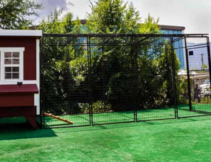 OverEZ 15' Walk-in Steel Chicken Coop Run - Durable & Spacious Poultry Pen for Backyard Chickens - Perfect for Free-Range Grazing & Outdoor Protection