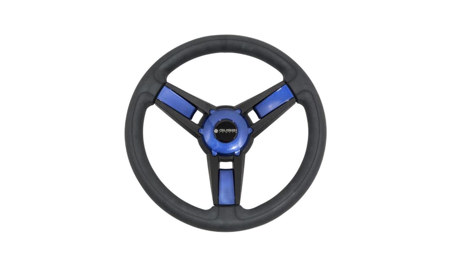 3G Gussi Model Black & Blue Steering Wheel for Club Car Precedent Golf Carts 2004+ | Premium Replacement Part | Perfect for Golf Course, Resort & Neighborhood Transportation