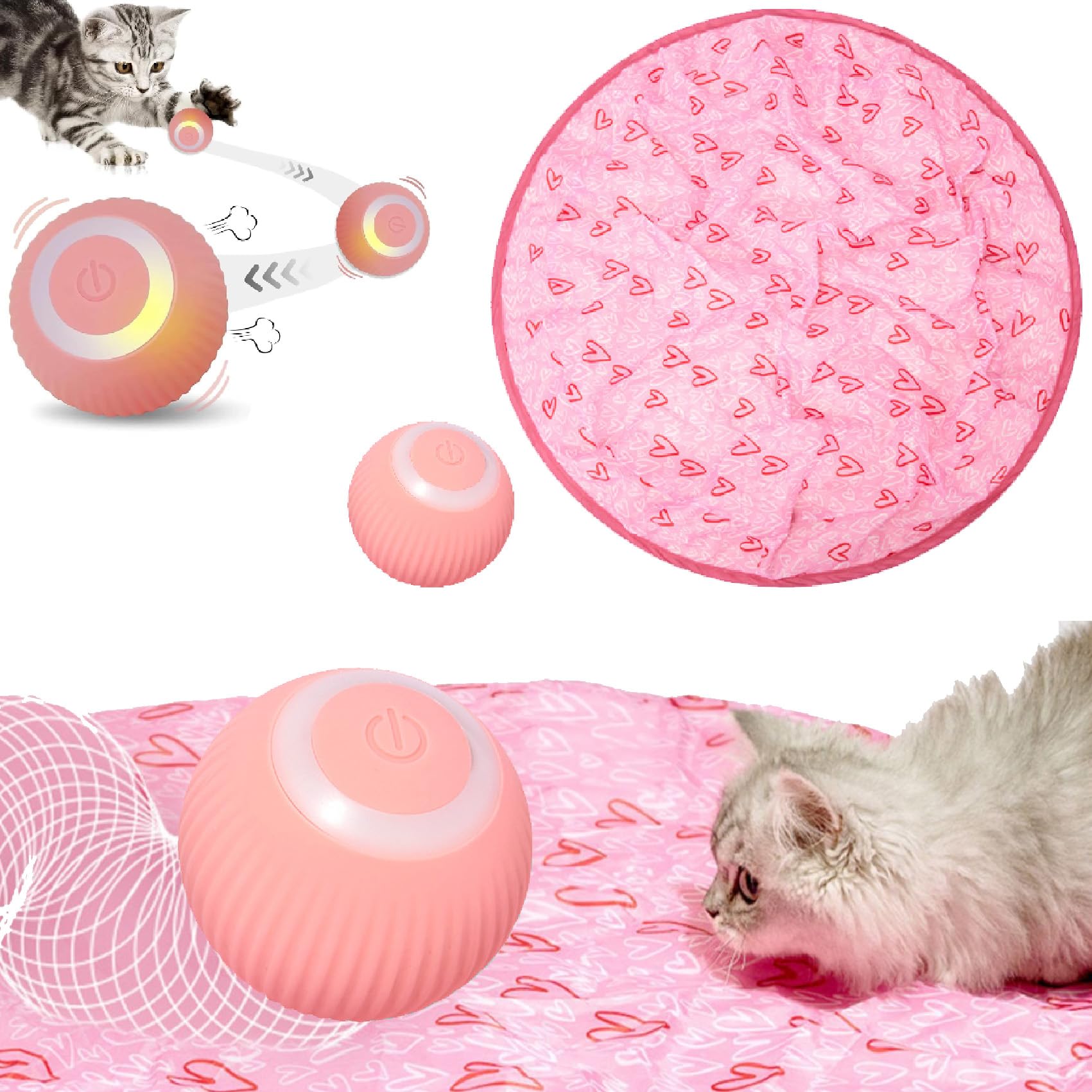 Gertar 2-in-1 Interactive Cat Toy - Hunting Ball Game for Playful Cats