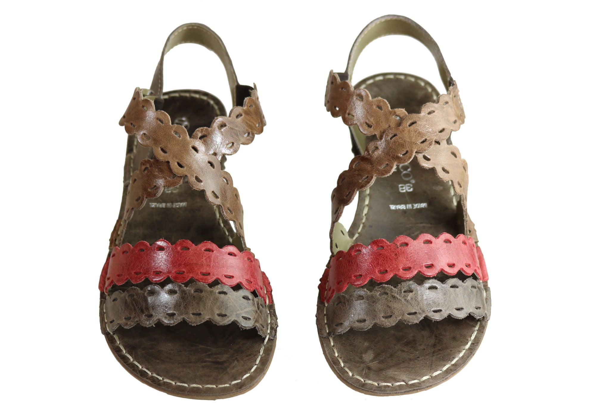 Andacco Cairns Women's Comfortable Flat Leather Sandals - Handmade in Brazil - Perfect for Beach, Vacation & Summer Walking