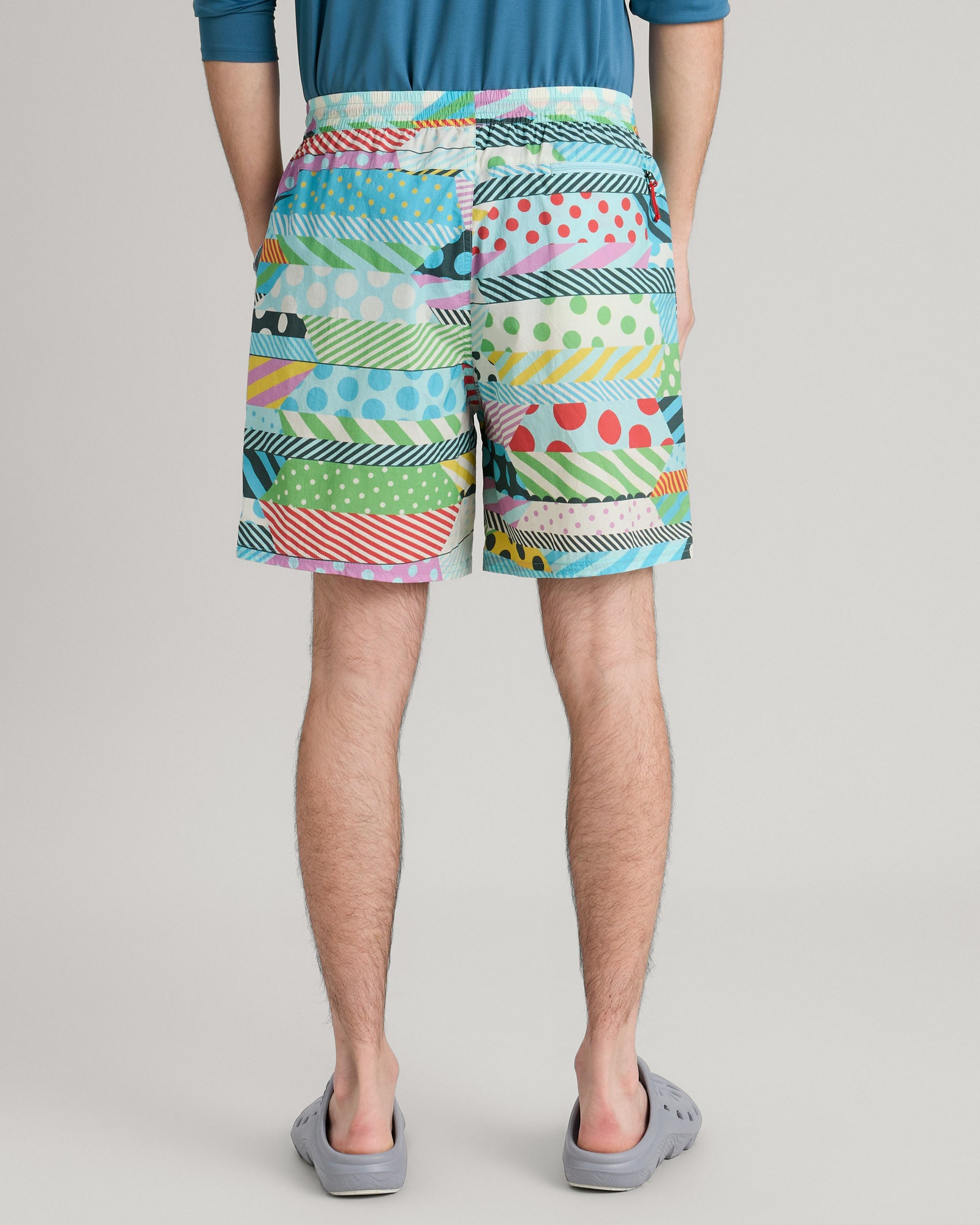 Jason Woodside EVRY Where Men's 7 Shorts - Vibrant Prism Print Swim Trunks for Beach, Pool & Summer Vacation