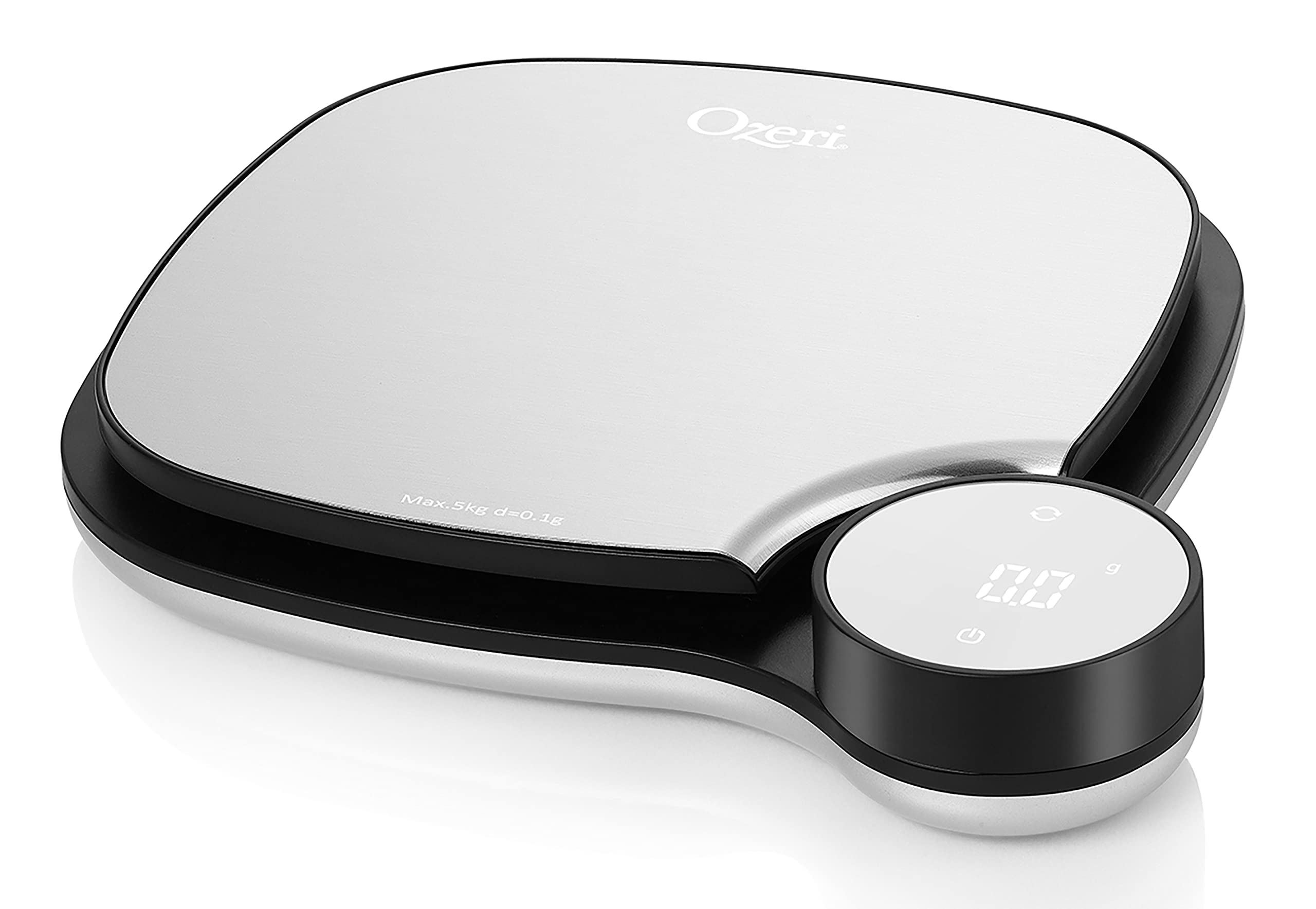 Ozeri Precision Digital Kitchen Scale - 0.1g/0.01oz Accuracy, Stainless Steel Platform, LCD Display - Perfect for Baking, Cooking, Meal Prep & Portion Control