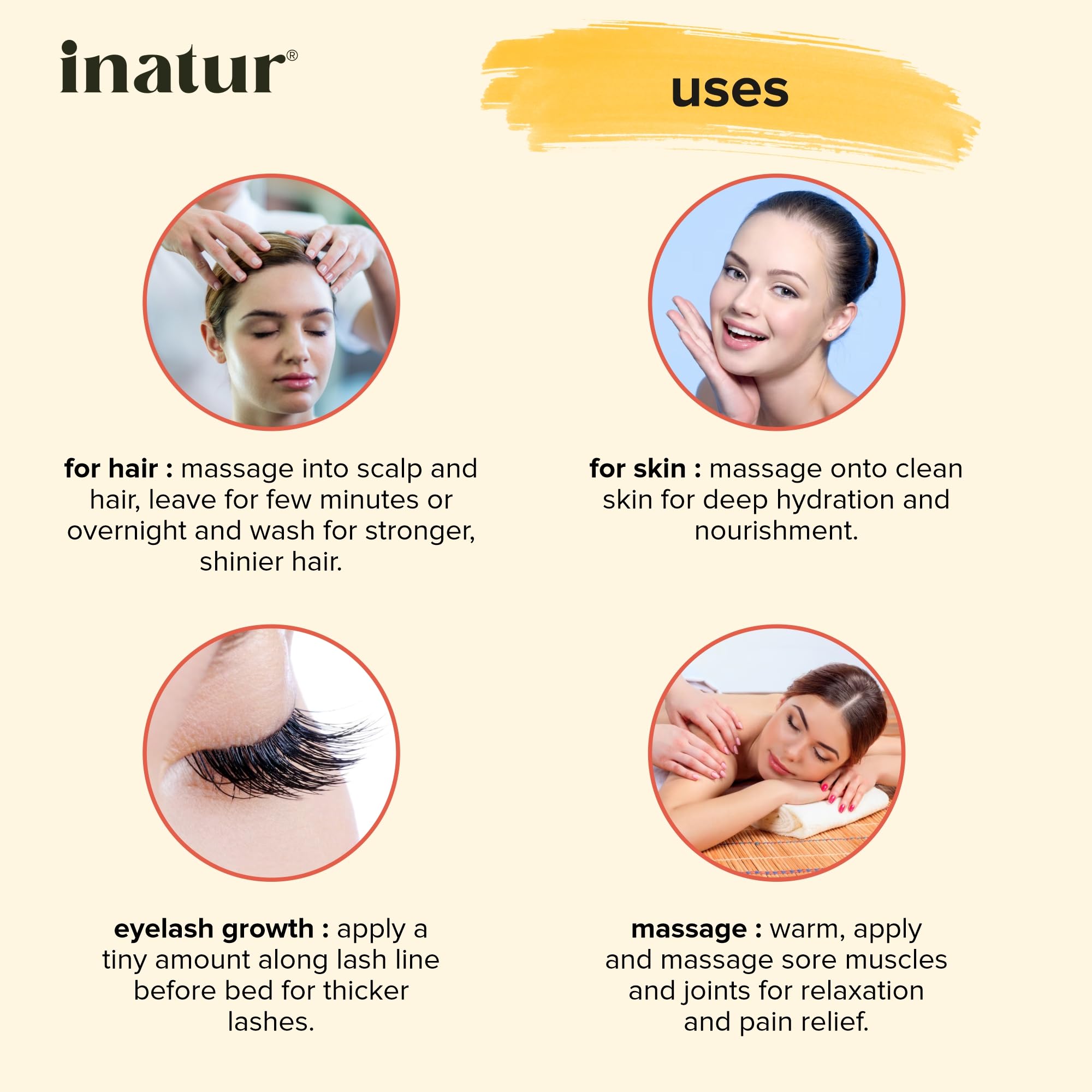 100% Pure Cold Pressed Castor Oil 100ml - Organic & Natural Hair Growth Oil for Eyebrows, Eyelashes, Scalp & Skin Care | Nourishes Dry Skin, Strengthens Hair & Nails | Perfect for DIY Beauty Treatments & Nighttime Hair Masks