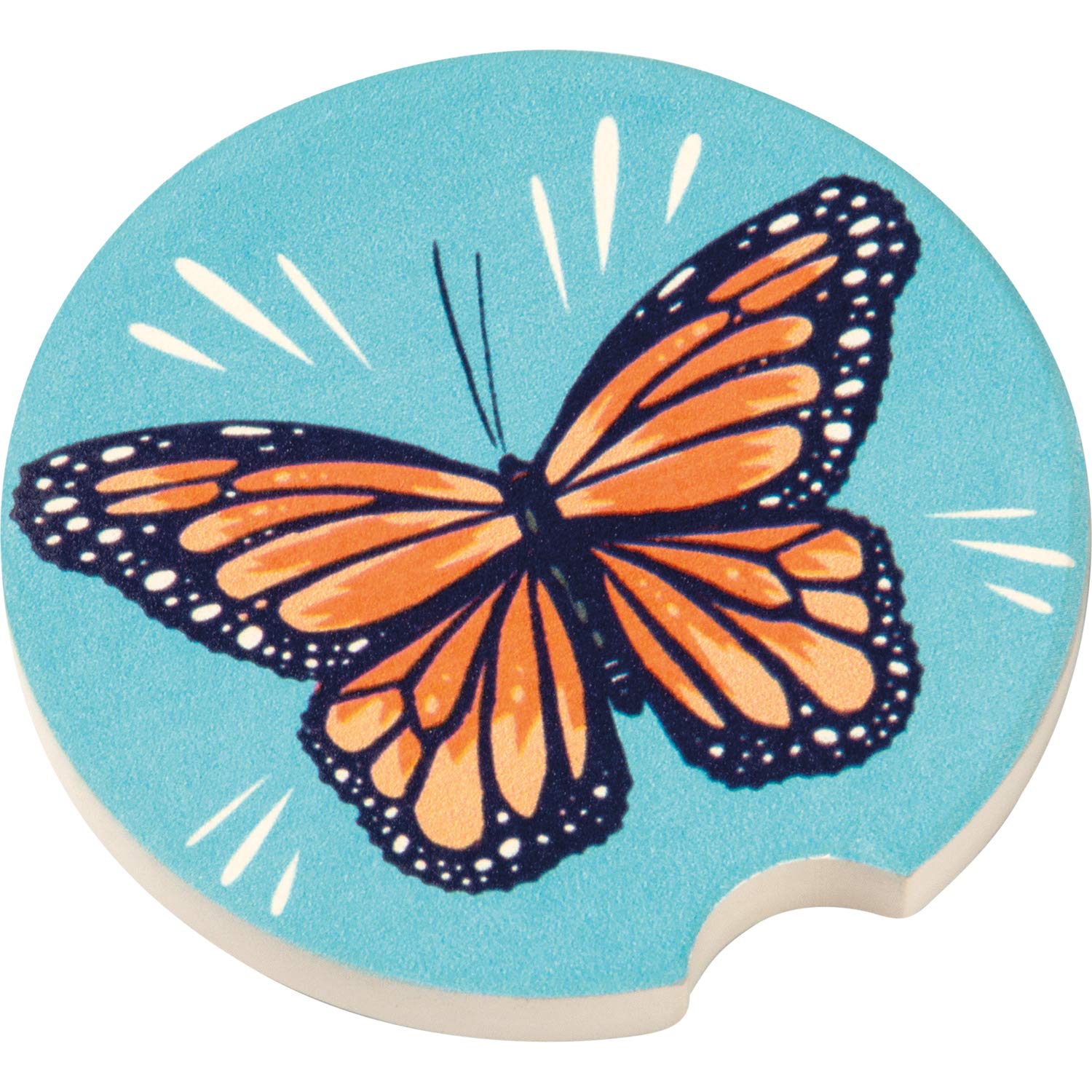 Primitives by Kathy Car Coasters - Be You Tiful Set of 4 | Absorbent Ceramic Tile Coasters for Cars & Home | Perfect for Coffee, Tea & Drink Protection