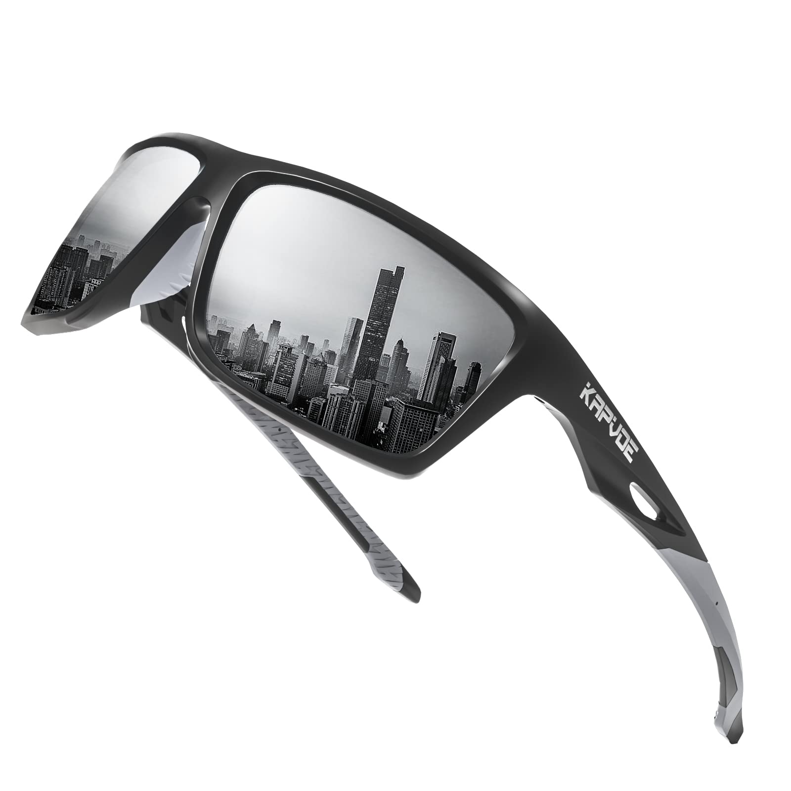 KAPVOE Polarized Sports Sunglasses for Men & Women - UV Protection, Lightweight & Shatterproof for Running, Cycling, Driving, Fishing & Golf - Perfect for Outdoor Activities & Adventure Sports