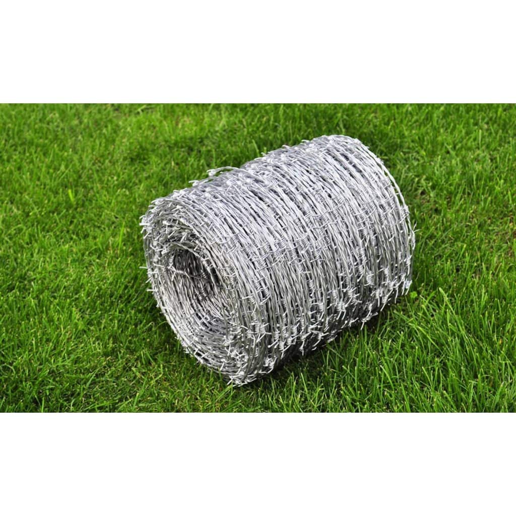 500m Barbed Wire Fence - 1.6mm Galvanized Steel for Farm Security & Livestock Protection | Ideal for Perimeter Fencing, Animal Containment & Property Boundaries