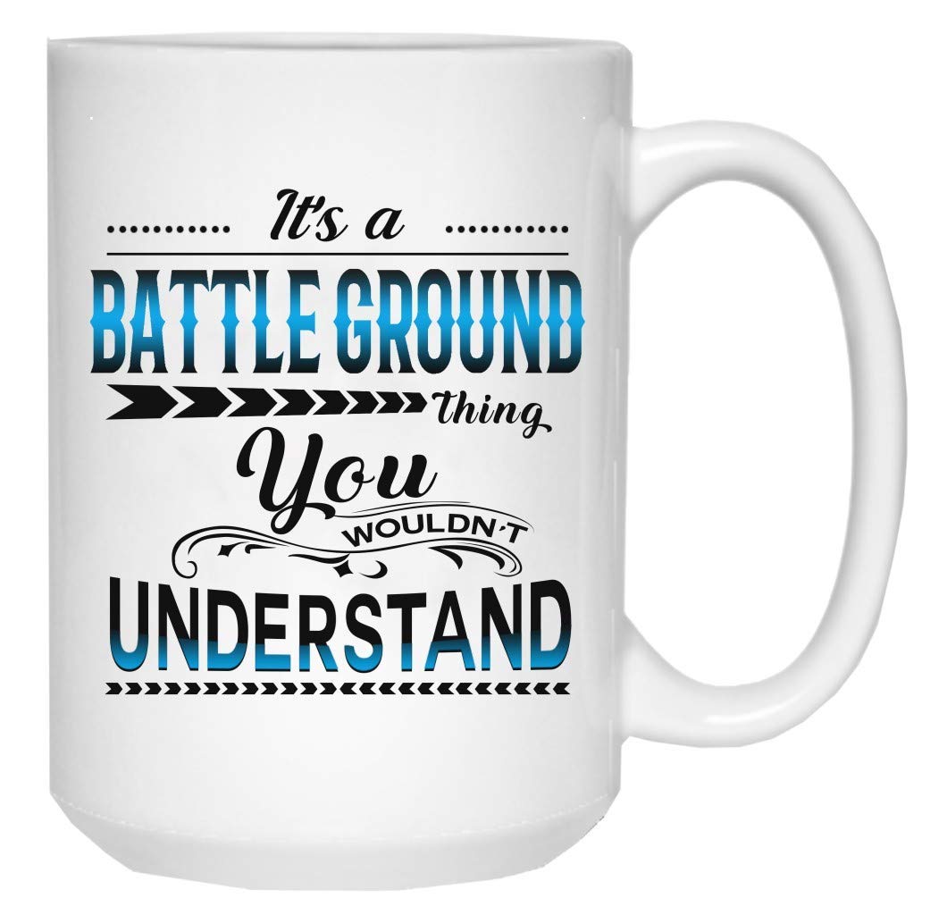 Funny Christmas Coffee Mug 15oz - 'It's a Battle Ground Thing You Wouldn't Understand' Ceramic Cup with Humorous Sayings | Perfect Xmas Gift for Family & Friends | Great for Office, Home Decor & Holiday Gifting