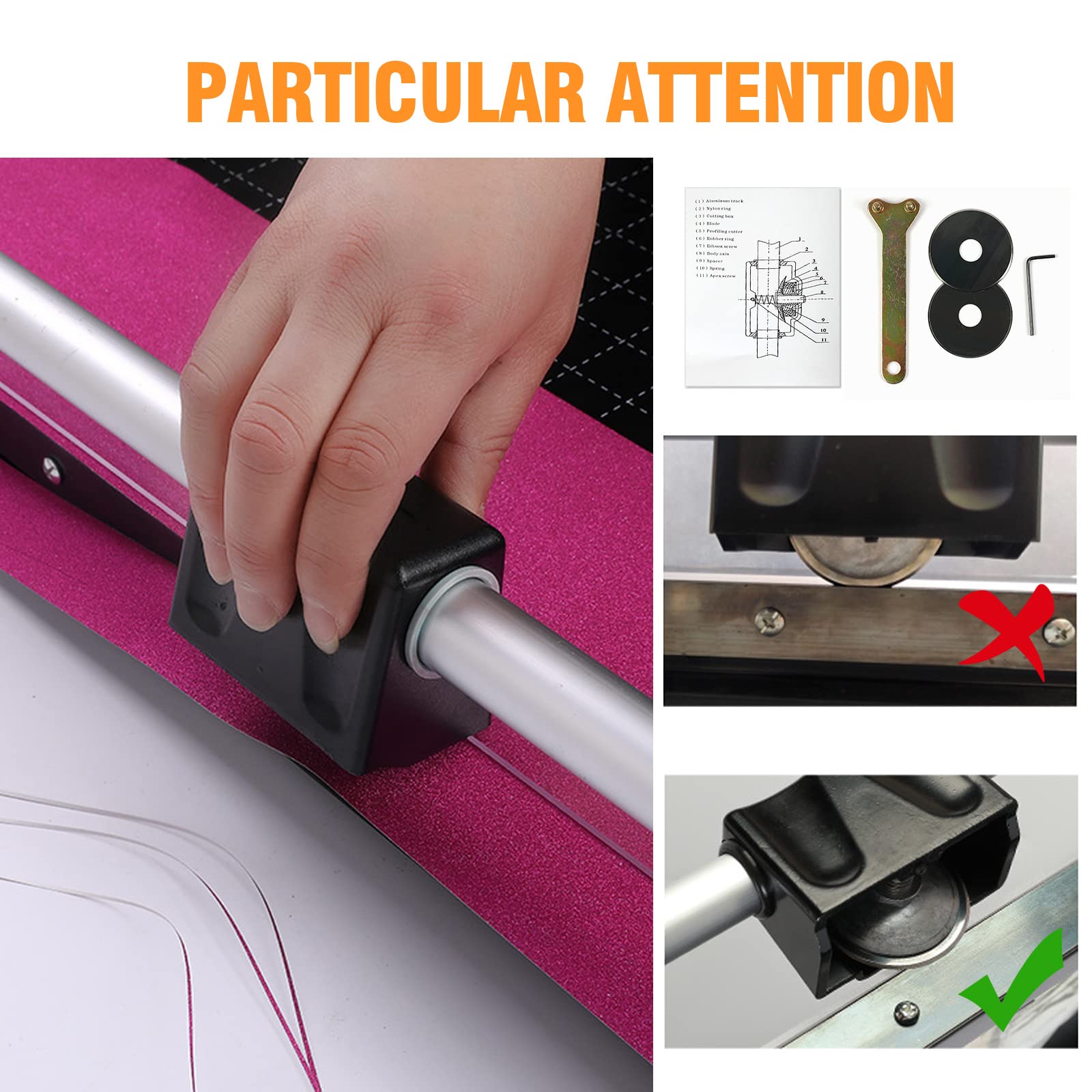 24 Inch Manual Rotary Paper Cutter - Precision Paper Trimmer for Photos, Scrapbooking & Crafting - Sharp Blade for Smooth Cutting - Perfect for DIY Projects, Office & School Use