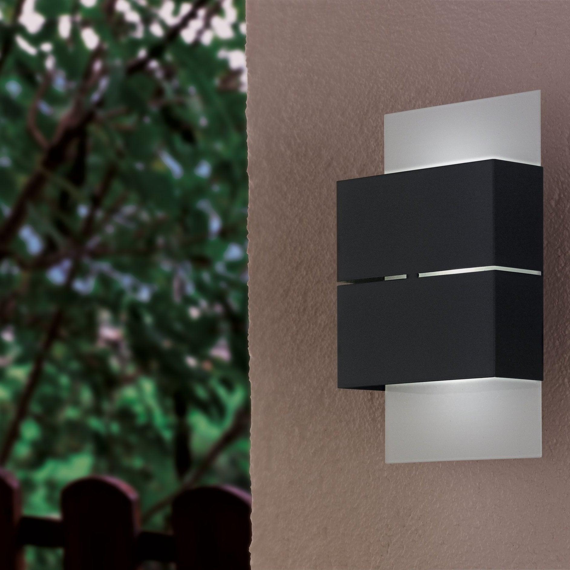 Eglo Kibea IP54 Waterproof Grey LED Outdoor Wall Light with Aluminum Housing - Perfect for Patio, Garden, and Exterior Home Lighting