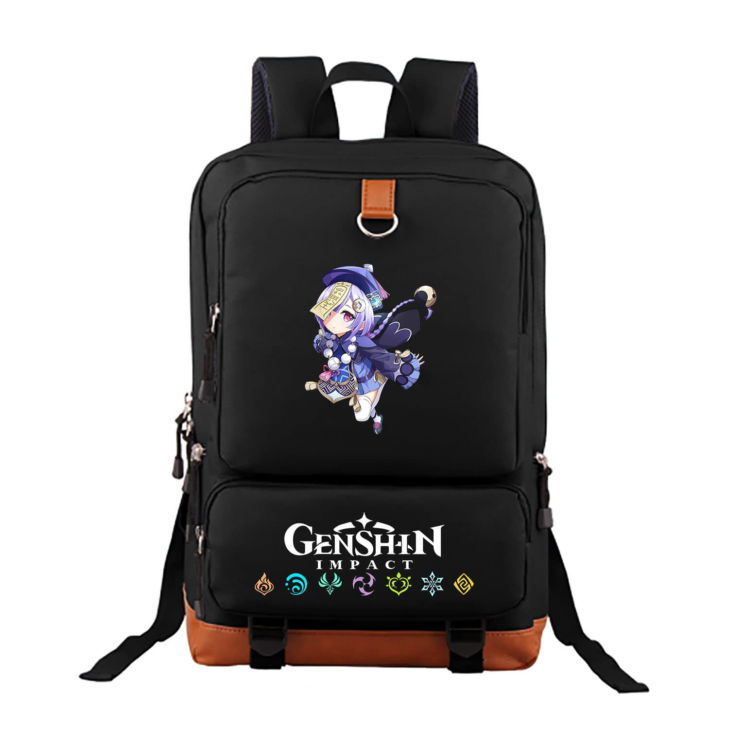NAGEY Genshin Impact Qiqi Themed Backpack - Lightweight Travel Backpack for Outdoor Sports, School & Cosplay | Durable Unisex Backpack for Men, Women, Boys & Girls | Perfect for Anime Conventions, Gaming Events & Daily Use
