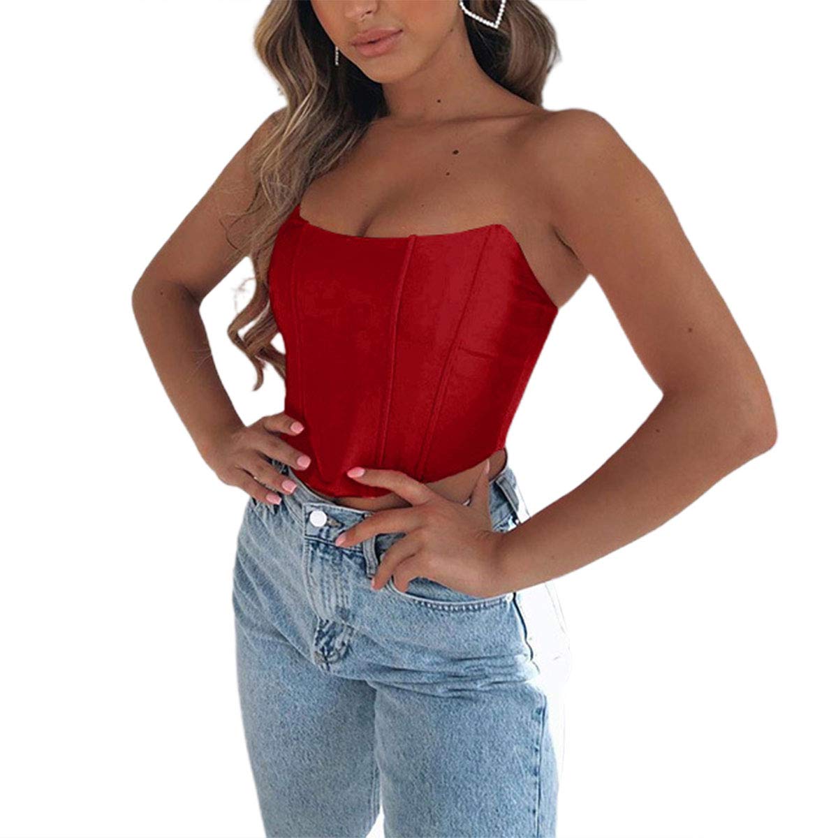 Meihuida Women's Bustier Corset Top - Sexy Lace Push Up Bustier for Women | Perfect for Date Night, Bridal Lingerie & Special Occasions