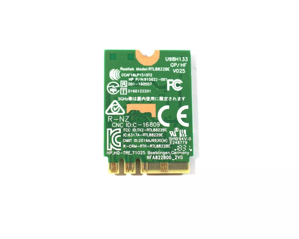 Original HP 11 AH117WM Wireless WiFi Card 915622-001 915623-001 RTL8822BE U98H133 - Replacement for Laptop & Notebook Connectivity Upgrade | Fast Dual-Band 802.11ac WiFi | Ideal for Home Office, Gaming & Streaming