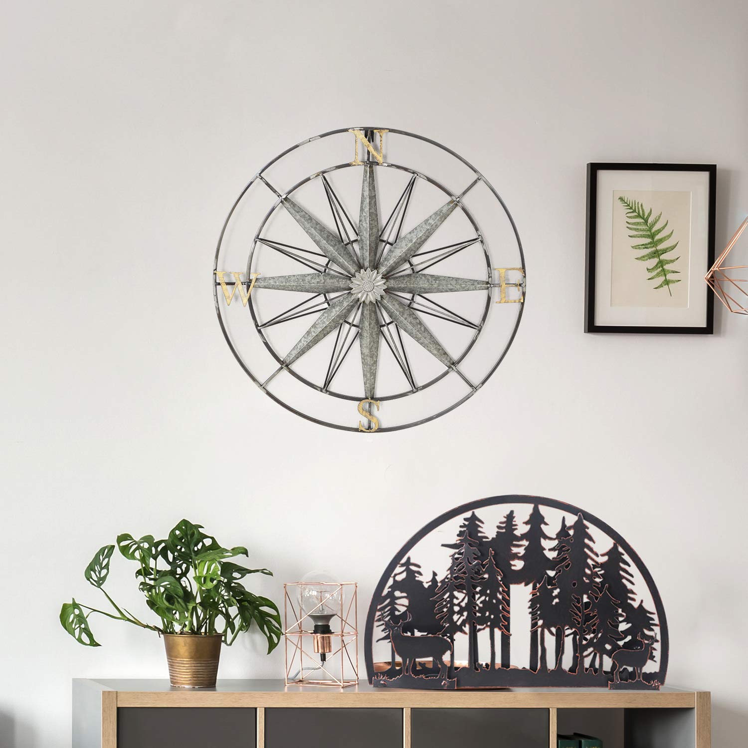 Black Metal Wall Art Panel - Modern Indoor Outdoor Wall Sculpture for Home & Garden Décor - Perfect for Living Room, Bedroom, Patio & Office Decor