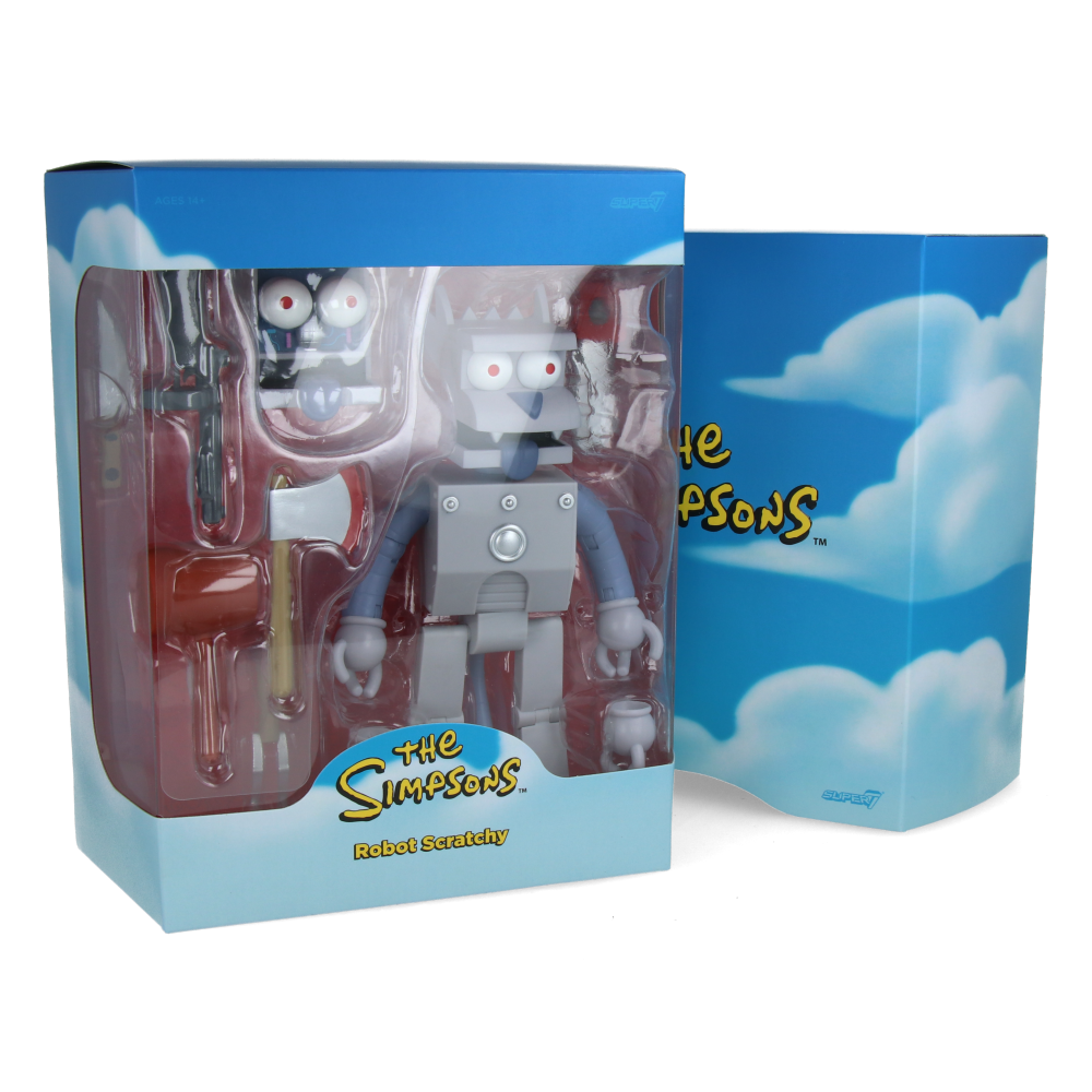 Ultimate Robot Scratchy Figurine from The Simpsons – Collectible Action Figure for Fans & Display