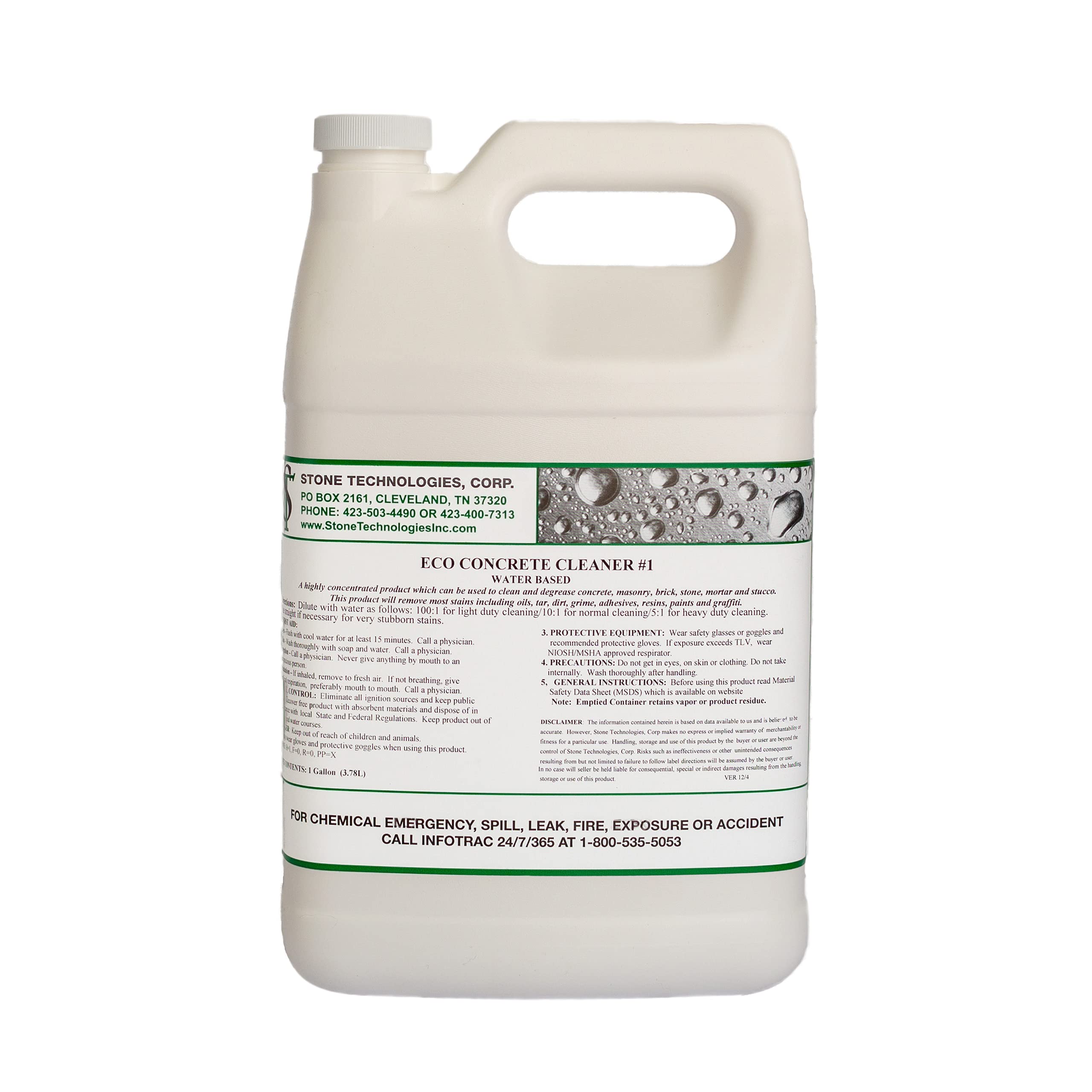 Best Concrete Cleaner - 1 Gallon Highly Concentrated Formula for Driveways, Patios & Garage Floors