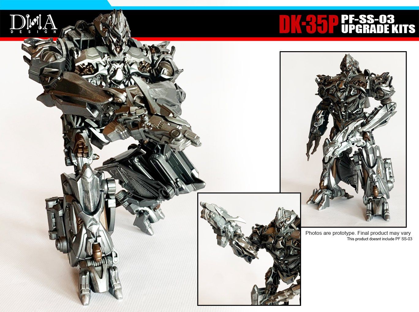DNA Design DK 35P Upgrade Kit for PF SS 03 Megatron - Transformers Figure Enhancement Parts for Collectors - Perfect for Display and Customization