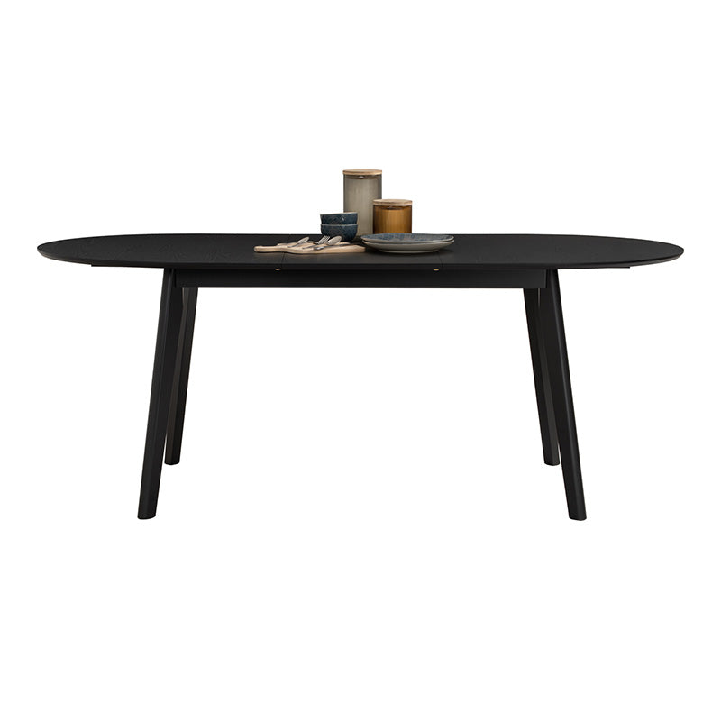 Extendable Dining Table 150-195cm - Black | Werner Expandable Kitchen Table for Small Spaces | Perfect for Family Dinners & Entertaining Guests