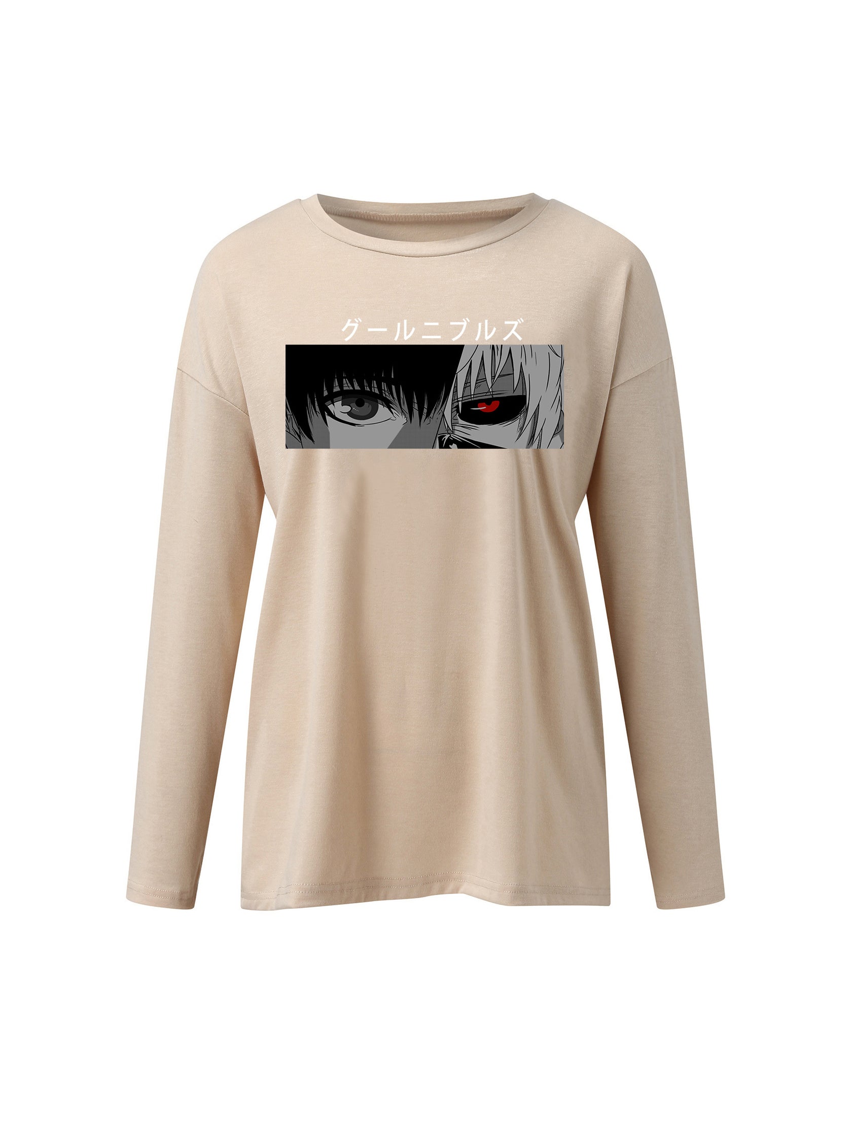 Lovevop Cartoon Art Printed Long Sleeve T-Shirt for Men & Women - Casual Graphic Tee for Everyday Wear, Street Style, and Gift Giving