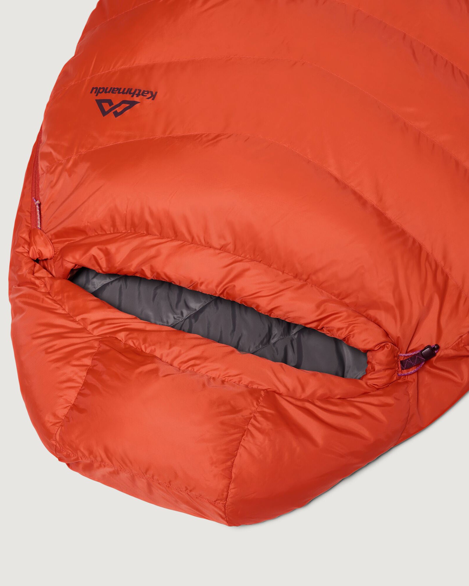 Vurso 2°C Large Sleeping Bag for Camping & Hiking - Red Earth/Jam Color, Lightweight & Waterproof for Outdoor Adventures