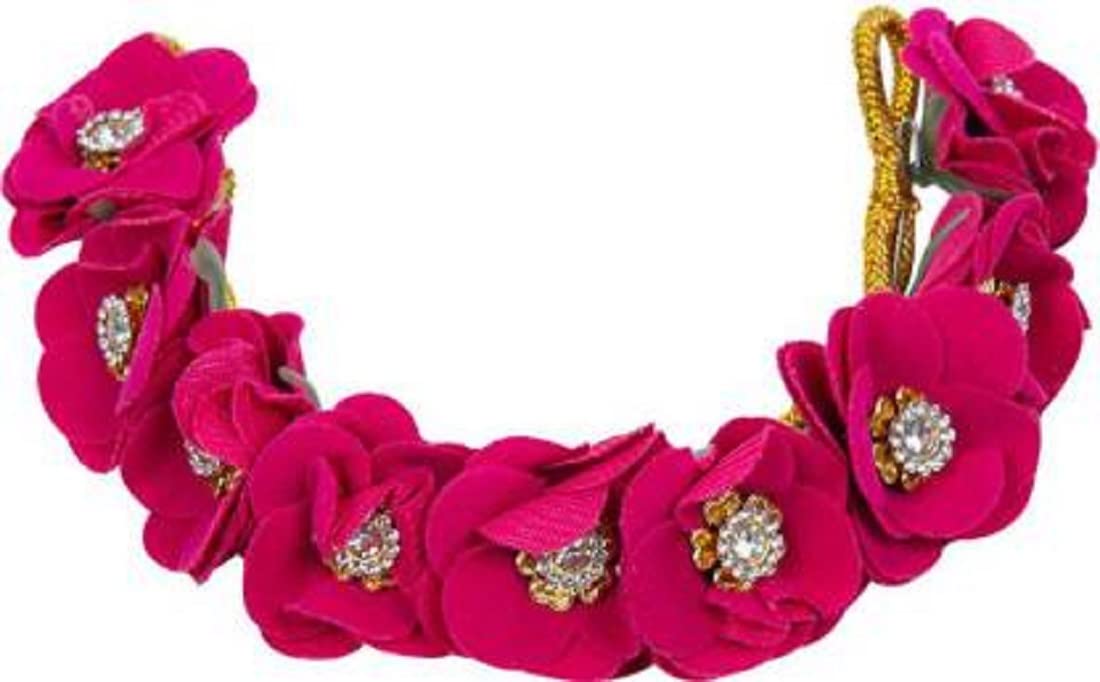 Elegant Pink Sarpa Wedding Flower Gajra Hair Accessories for Brides - Perfect for Weddings, Parties & Special Occasions