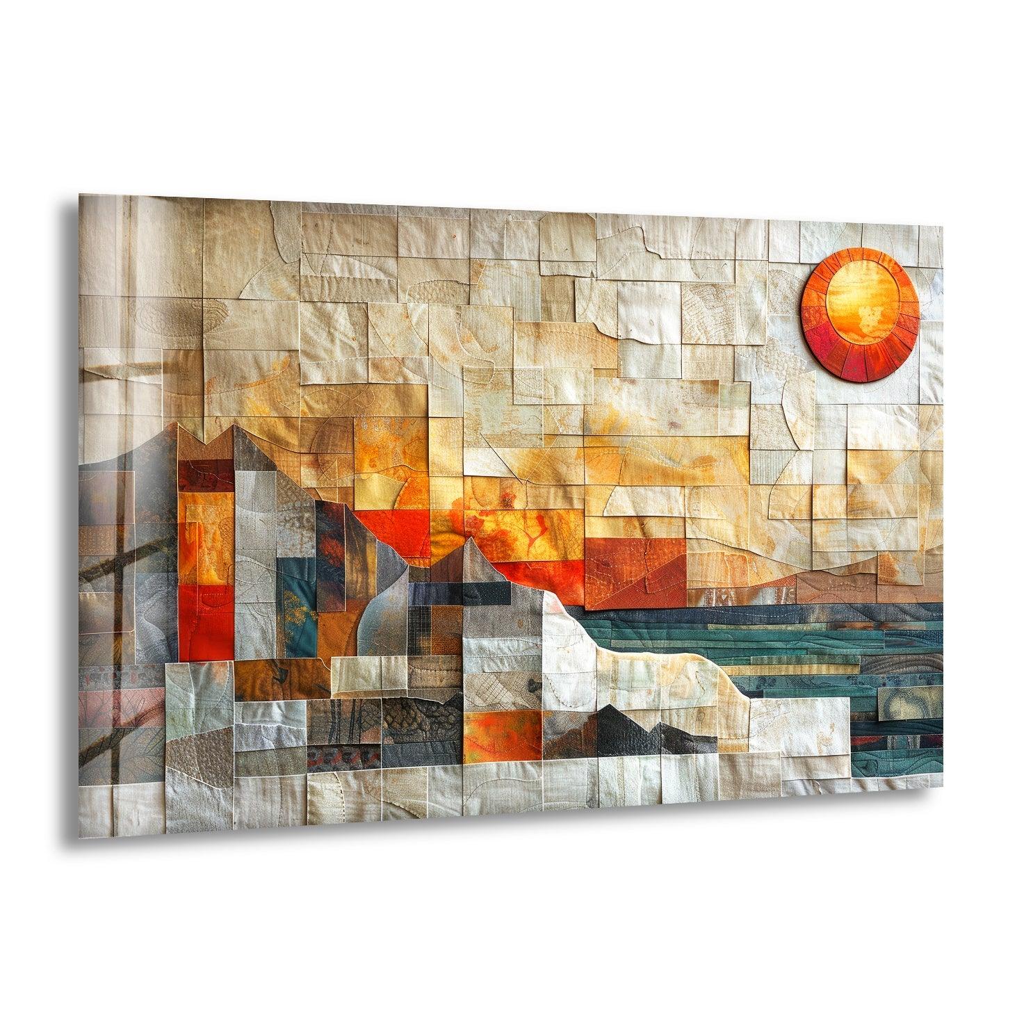 Abstract Ceramic Art Glass Wall Decor - Modern Handmade 3D Wall Sculpture for Living Room, Bedroom & Office - Unique Home & Interior Design Art Piece
