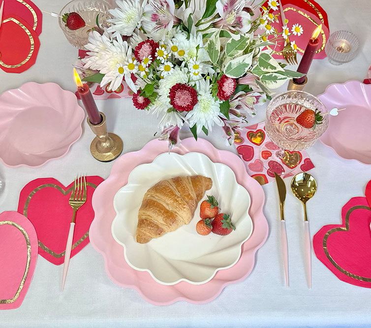 Elegant Forever Blushing Table Setting - Premium Dinnerware Set for Weddings, Parties & Special Occasions - Perfect for Romantic Dinners & Holiday Celebrations