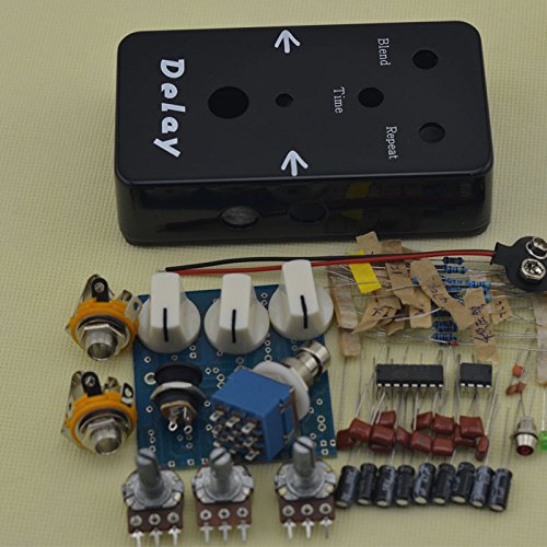 TTONE DIY Analog Delay Guitar Effects Pedal Kit - Black Portable Stompbox for Electric Guitar | Perfect for Home Recording, Live Performances & Practice Sessions