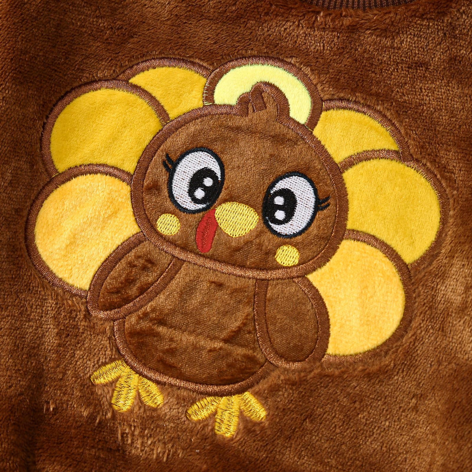 **Halloween Thanksgiving Toddler Outfits for Girls & Boys - Pumpkin Turkey Sweatshirt Fuzzy Fleece Fall Winter Clothes - Perfect for Parties, Family Gatherings & Seasonal Photos**