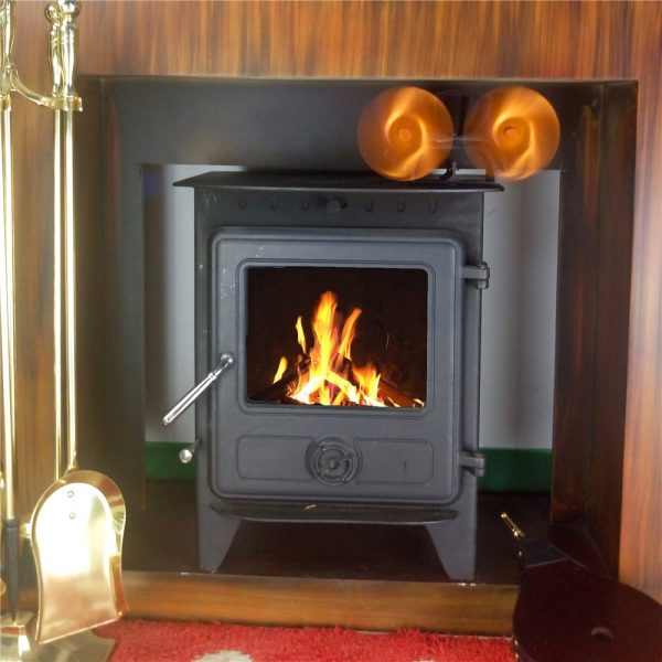 Dual Motor 6 Blade Stove Fan VDSF636B - Efficient Heat Circulation for Wood Burning Stoves & Fireplaces - Perfect for Home Heating & Energy Savings