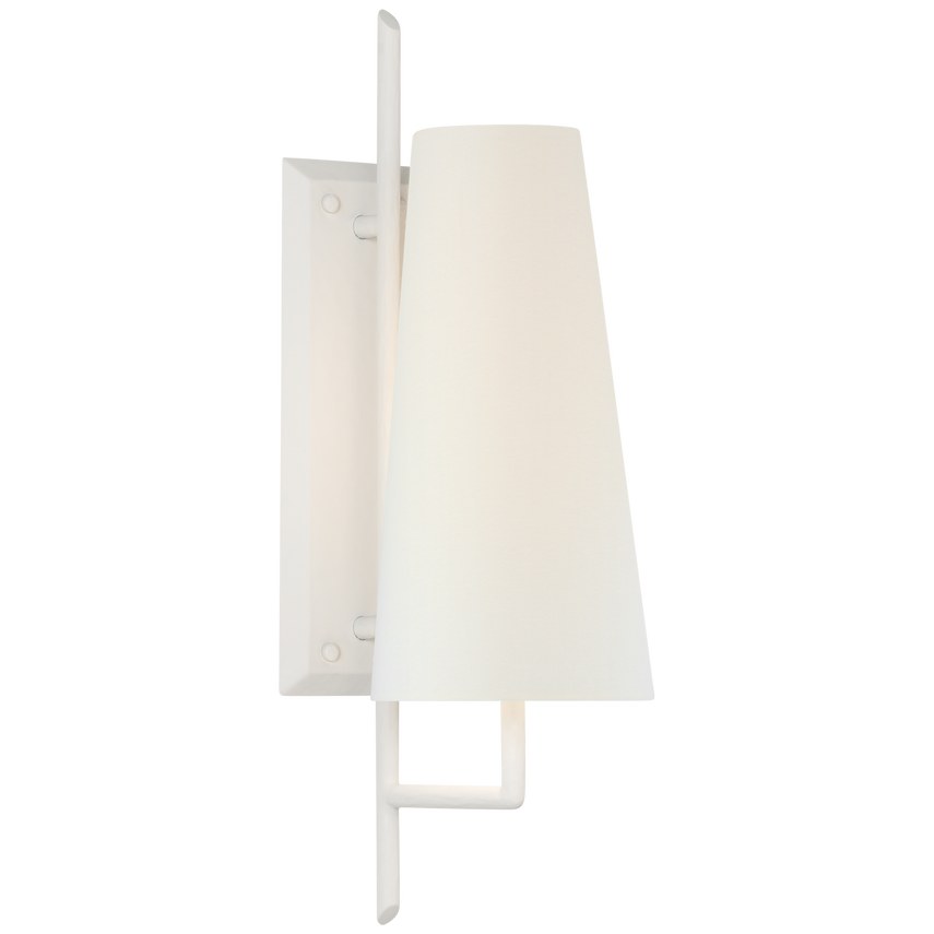 Addison Large Lone Sculpted Sconce - Plaster White Wall Light Fixture for Living Room, Bedroom & Hallway Decor