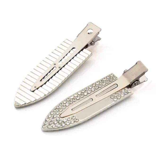 6pcs Rhinestone No Bend Hair Clips - Shiny Metal Diamond Hairpins for Women & Girls | No Dent, No Crease Hair Accessories for Curly, Straight & Wavy Hair Styling (Perfect for Parties, Weddings & Daily Use)